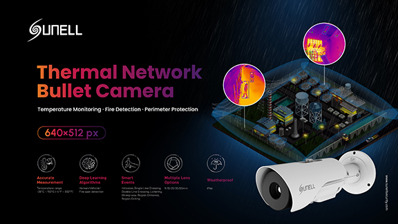 Meet Sunell latest 640*512 thermal imaging Bullet network camera
